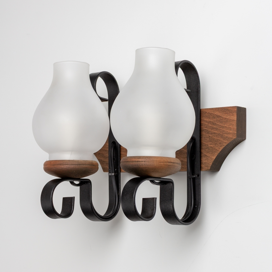 Brilagi - Wandleuchte QUEEN 2xE14/40W/230V Buche/Walnuss