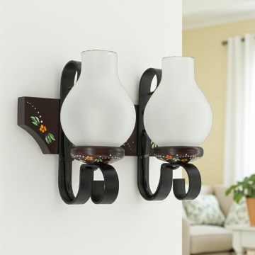 Brilagi - Wandleuchte QUEEN 2xE14/40W/230V Buche/Wenge