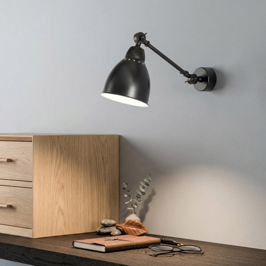 BRILAGI - Wandleuchte QUILL 1xE27/40W/230V 40 cm schwarz