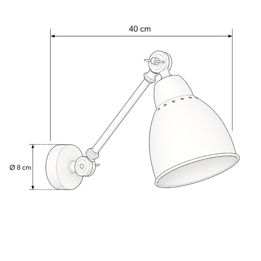 BRILAGI - Wandleuchte QUILL 1xE27/40W/230V 40 cm schwarz