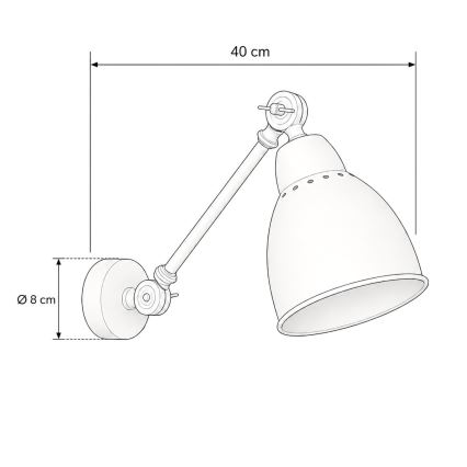 BRILAGI - Wandleuchte QUILL 1xE27/40W/230V 40 cm weiß
