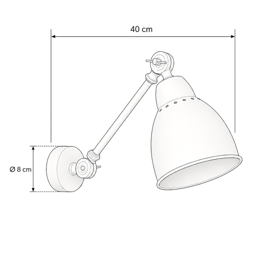 BRILAGI - Wandleuchte QUILL 1xE27/40W/230V 40 cm weiß