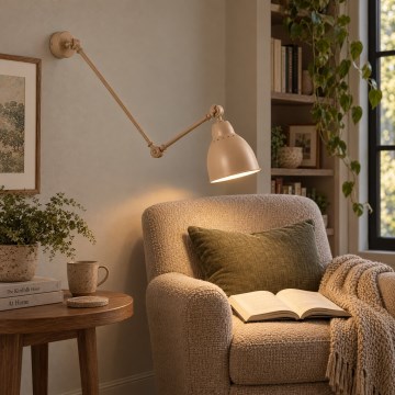 BRILAGI - Wandleuchte QUILL 1xE27/40W/230V 83 cm beige