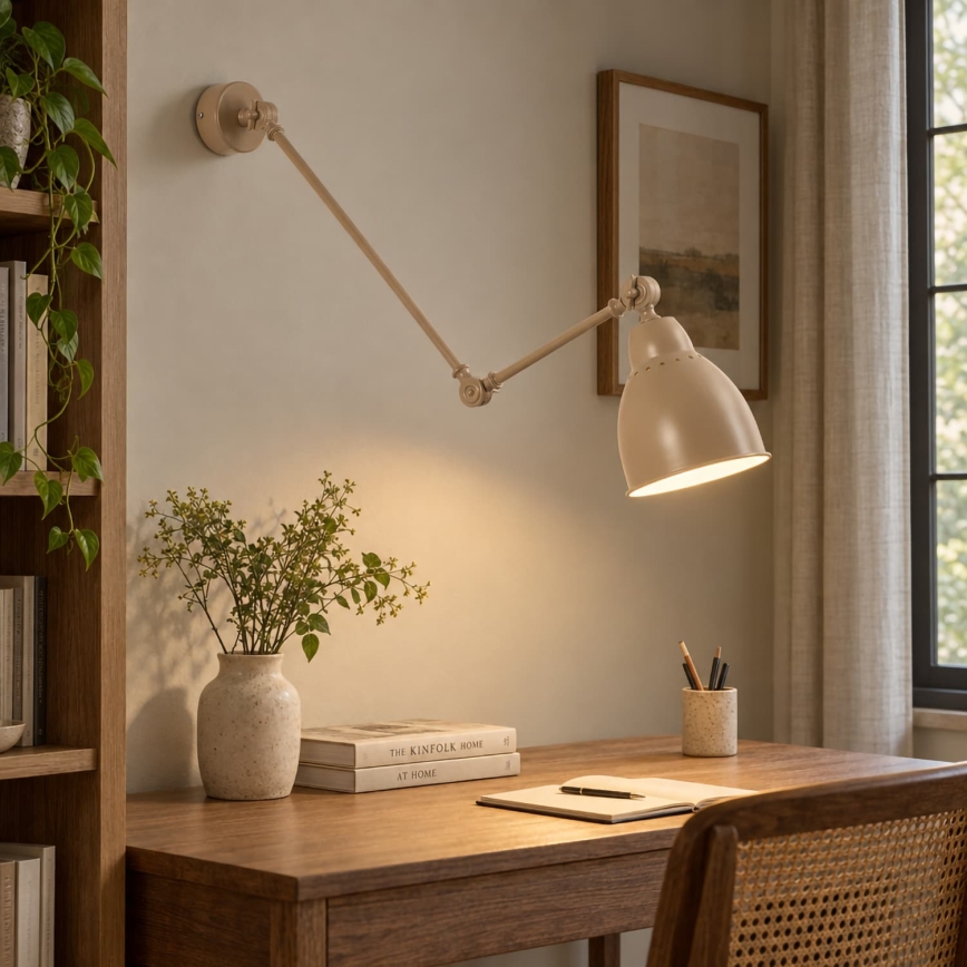 BRILAGI - Wandleuchte QUILL 1xE27/40W/230V 83 cm beige