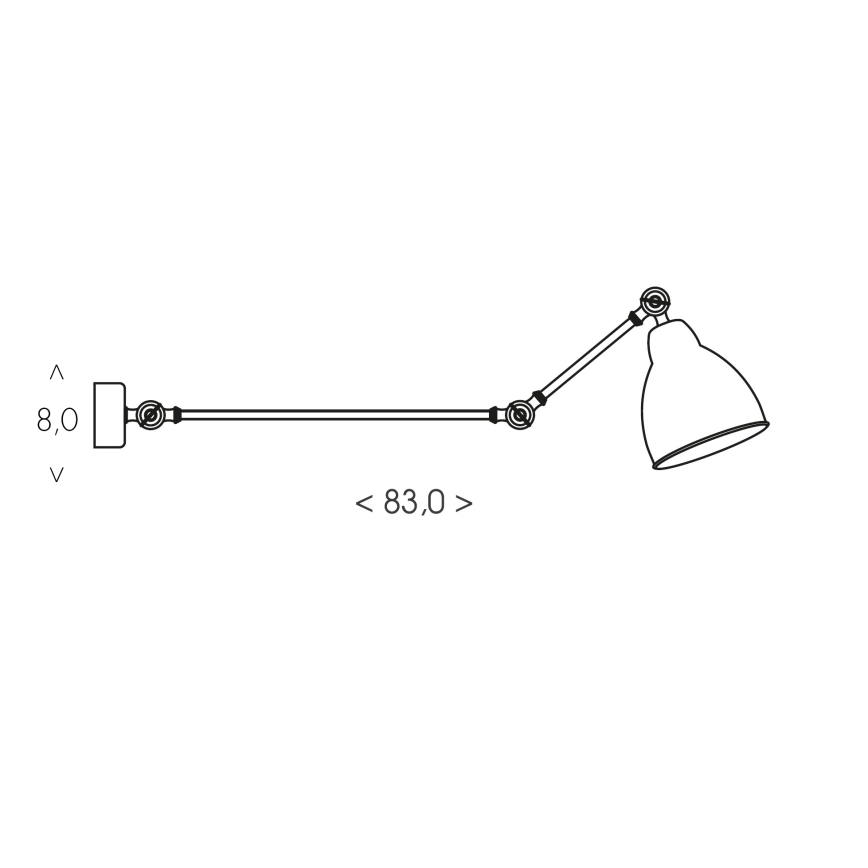 BRILAGI - Wandleuchte QUILL 1xE27/40W/230V 83 cm weiß