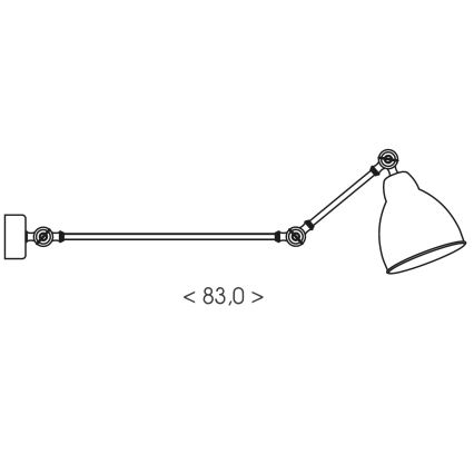 Brilagi - Wandleuchte QUILL 1xE27/40W/230V 83 cm weiß