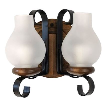 Brilagi - Wandleuchte ROATA APLICA 2xE14/40W/230V Buche/Walnuss