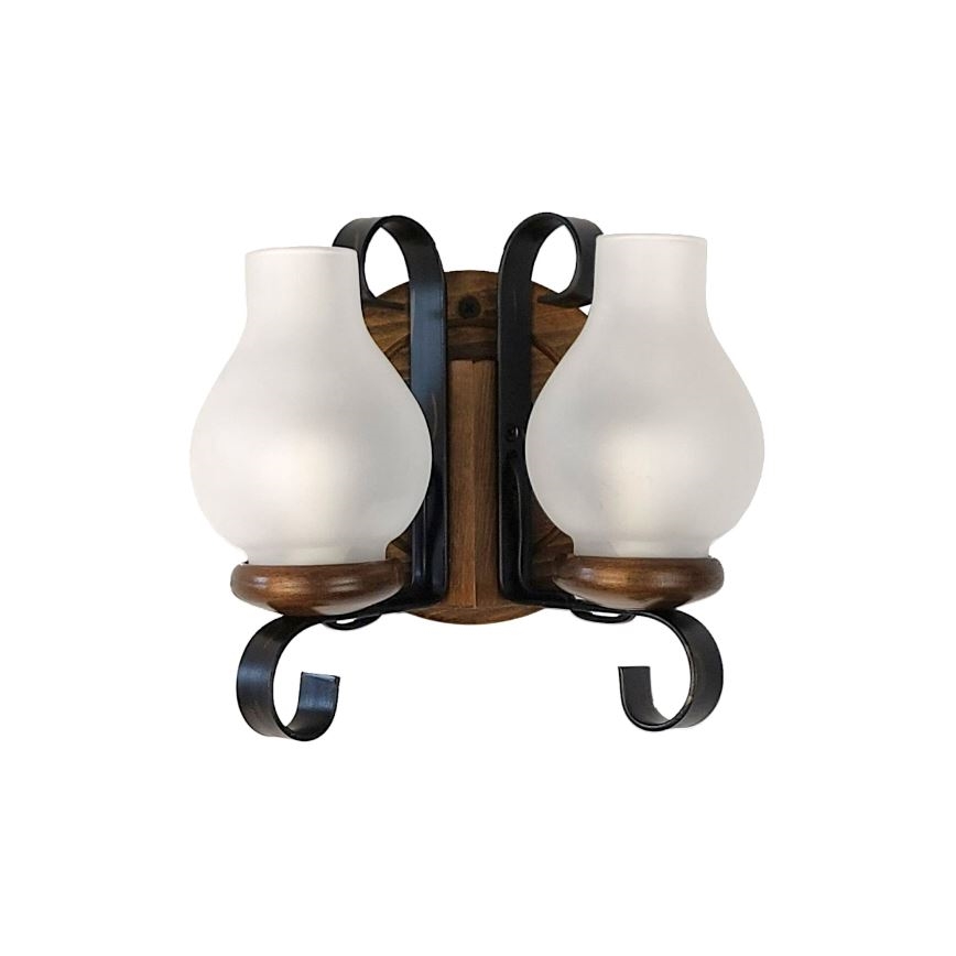 Brilagi - Wandleuchte ROATA APLICA 2xE14/40W/230V Buche/Walnuss