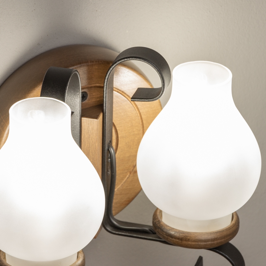 Brilagi - Wandleuchte ROATA APLICA 2xE14/40W/230V Buche/Walnuss