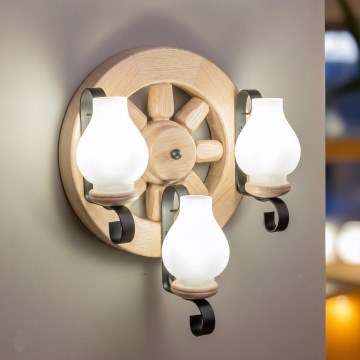 Brilagi - Wandleuchte ROATA APLICA 3xE14/40W/230V Eiche