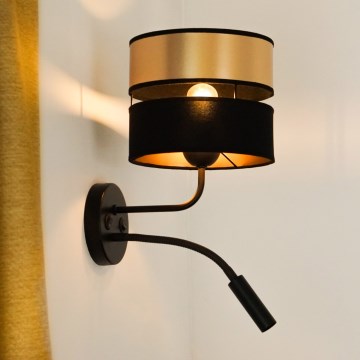 Brilagi - Wandleuchte ROYAL 1xE27/15W/230V + 1xG9/3W schwarz/golden