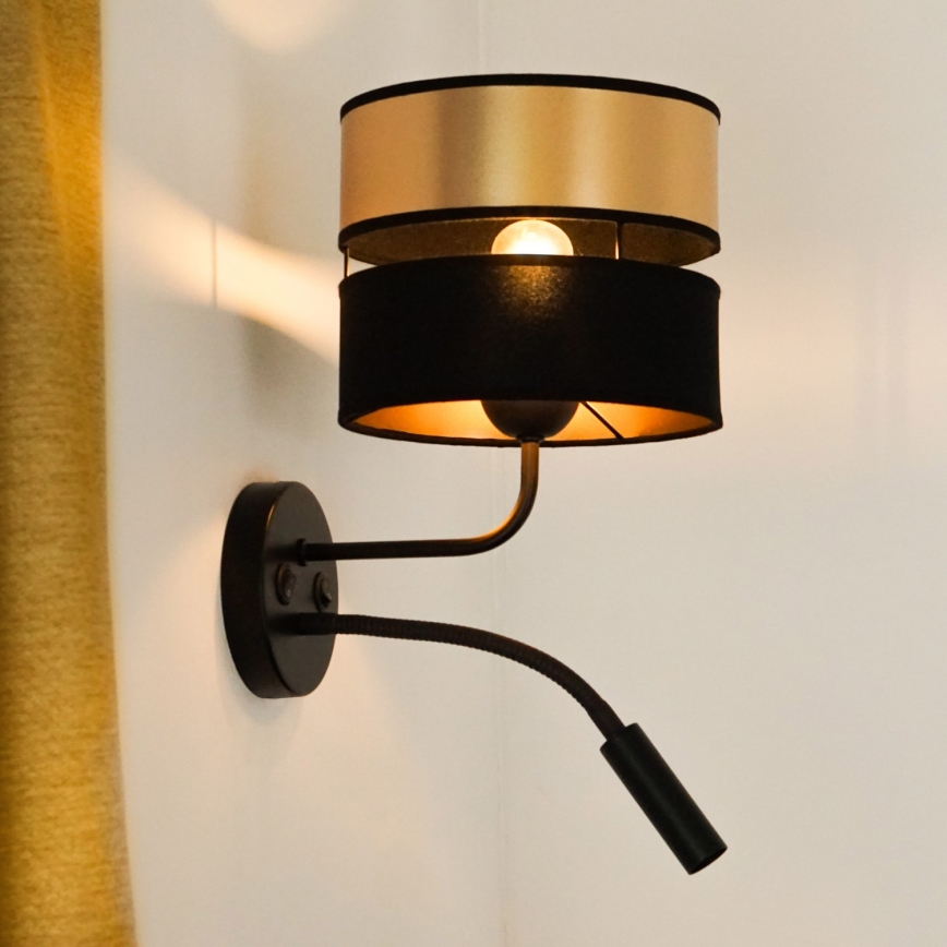 Brilagi - Wandleuchte ROYAL 1xE27/15W/230V + 1xG9/3W schwarz/golden