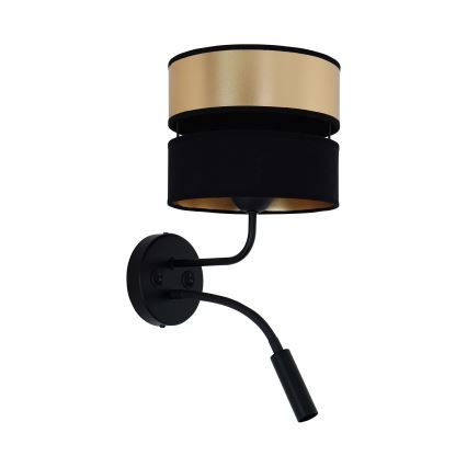 Brilagi - Wandleuchte ROYAL 1xE27/15W/230V + 1xG9/3W schwarz/golden