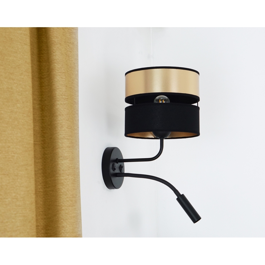 Brilagi - Wandleuchte ROYAL 1xE27/15W/230V + 1xG9/3W schwarz/golden