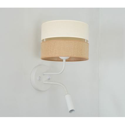 Brilagi - Wandleuchte ROYAL YUTE 1xE27/15W/230V + 1xG9/6W beige/cremefarben/weiß