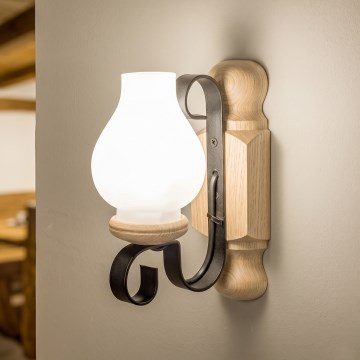 Brilagi - Wandleuchte RUSTIC 1xE14/40W/230V Eiche