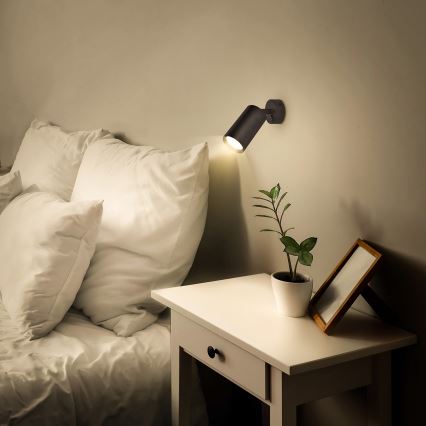 BRILAGI - Wandstrahler SELE mit Schalter, 1xGU10/30W/230V, schwarz