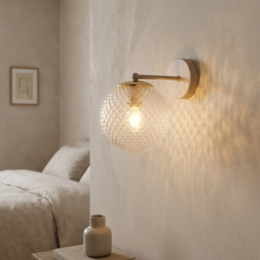 Brilagi - Wandleuchte STELLA 1xE27/60W/230V Beige/Gold