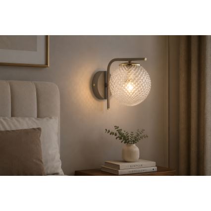 BRILAGI - Wandleuchte STELLA 1xE27/60W/230V beige/gold