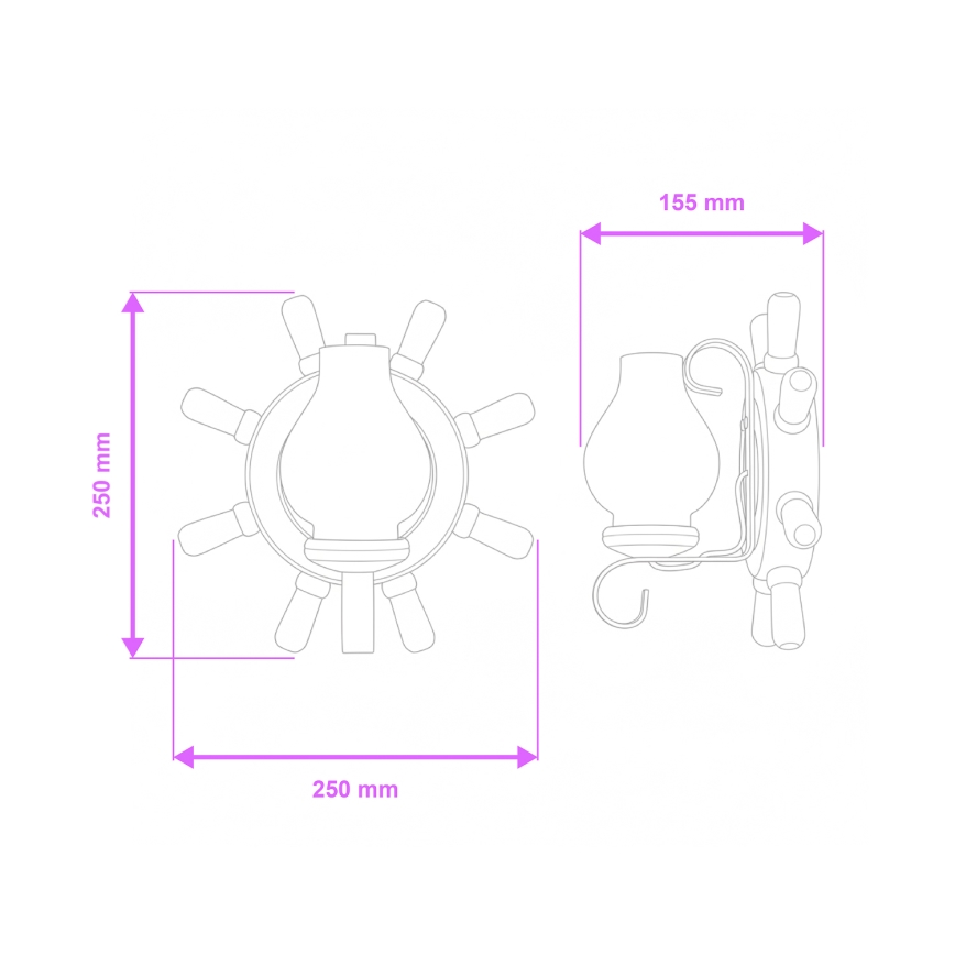 Brilagi - Wandleuchte TIMONA 1xE14/40W/230V Buche