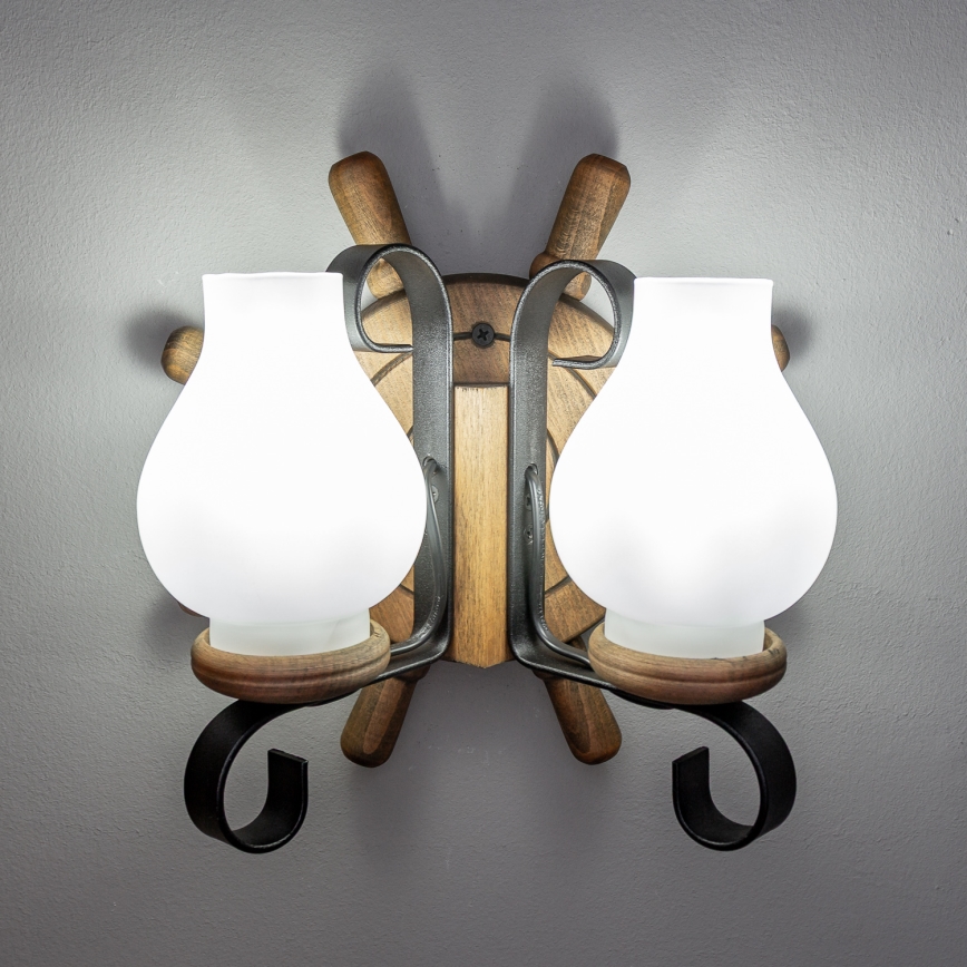 Brilagi - Wandleuchte TIMONA 2xE14/40W/230V Buche