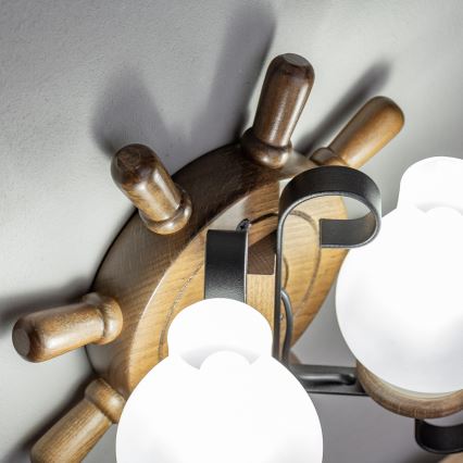 Brilagi - Wandleuchte TIMONA 2xE14/40W/230V Buche/Walnuss