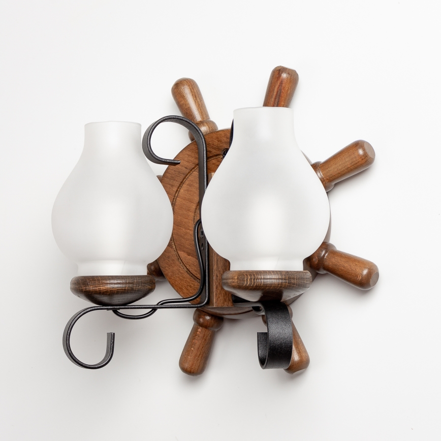 Brilagi - Wandleuchte TIMONA 2xE14/40W/230V Buche/Walnuss