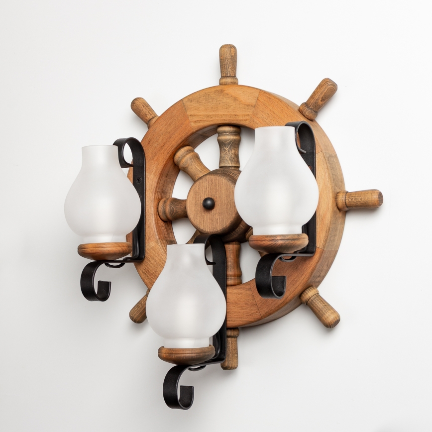 Brilagi - Wandleuchte TIMONA 3xE14/40W/230V Buche