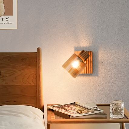 Brilagi - Wandspot HYGGE 1xE14/15W/230V Holz/rauchfarben