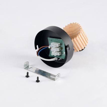 Brilagi - Wandspot ODENSE 1xE14/10W/230V Kautschukholz/Schwarz