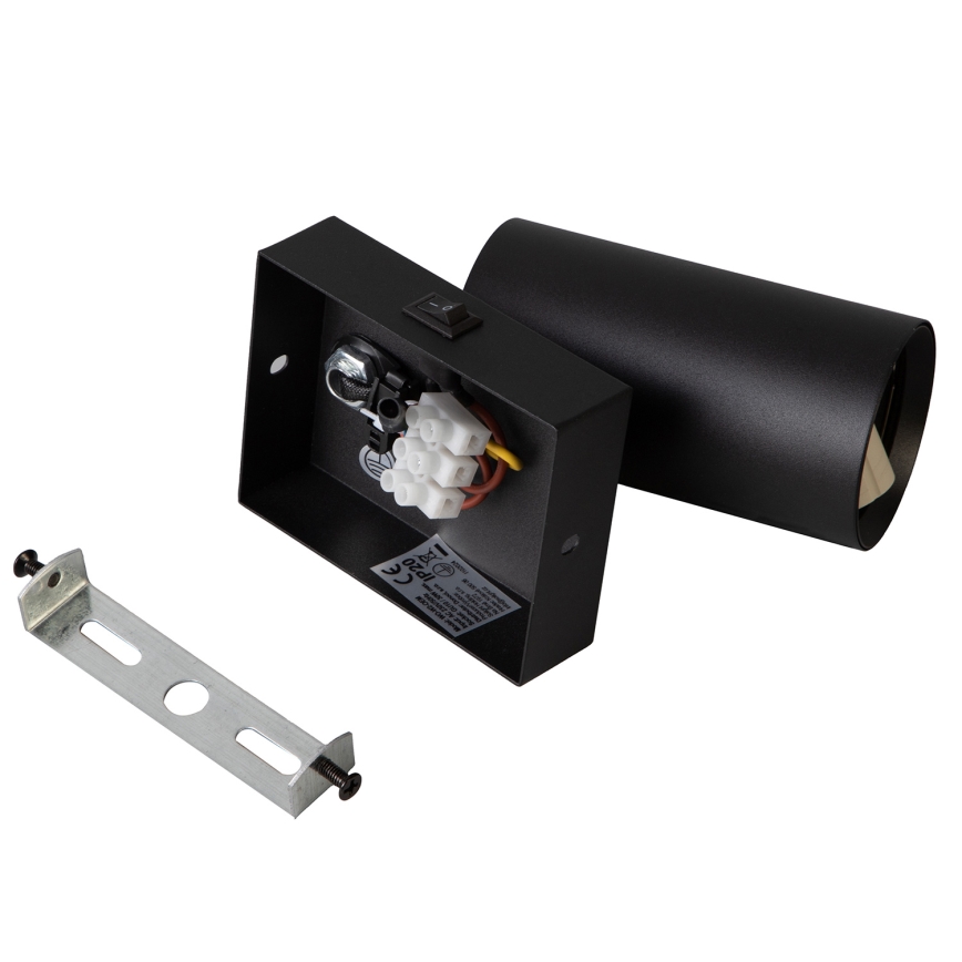 Brilagi - Wand-Spotleuchte mit Schalter SELE 1xGU10/30W/230V schwarz