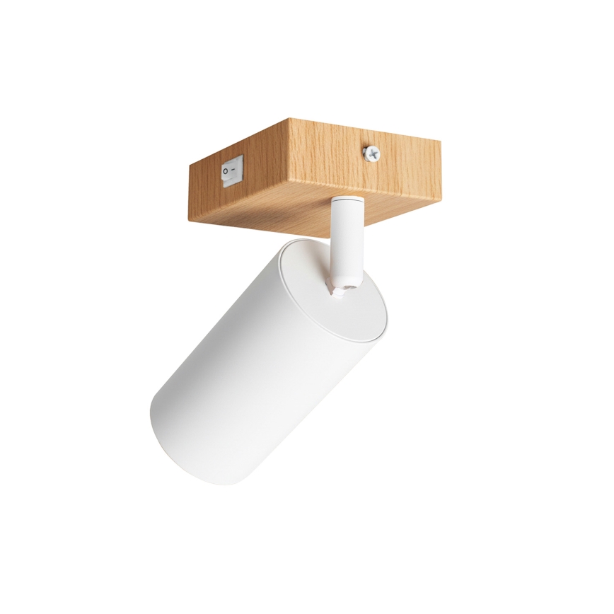 Brilagi - Wand-Spot mit Schalter SELE 1xGU10/30W/230V weiß/Eichen-Dekor