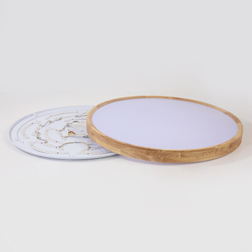 Brilagi - WOODROUND LED/70W/230V 3000–6000K Ø 80 cm Holz-Deckenleuchte, dimmbar, CRI 90 + Fernbedienung