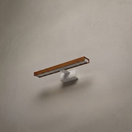 Brilagi - LED-Spiegelbeleuchtung für das Badezimmer 3-in-1 WOODY MIRROR LED/8W/230V 40 cm IP44 weiß/Eiche-Kirsche