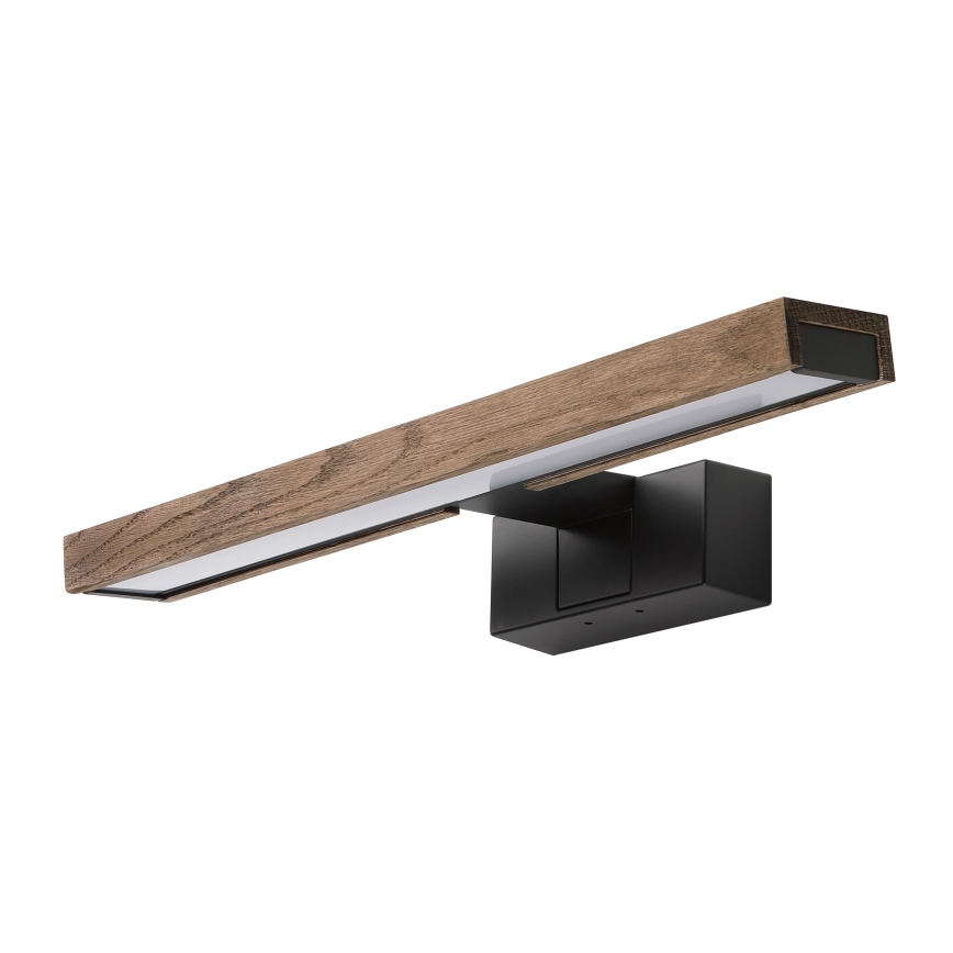 Brilagi - LED-Badspiegelbeleuchtung 3-in-1 WOODY MIRROR LED/8W/230V 40 cm IP44 schwarz/Eiche-Nussbaum