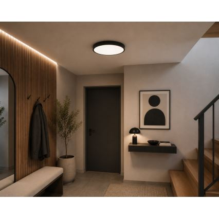 BRILAGI - LED Bad-Deckenleuchte ZENNA LED/24W/230V Ø 35 cm IP44 Anthrazit