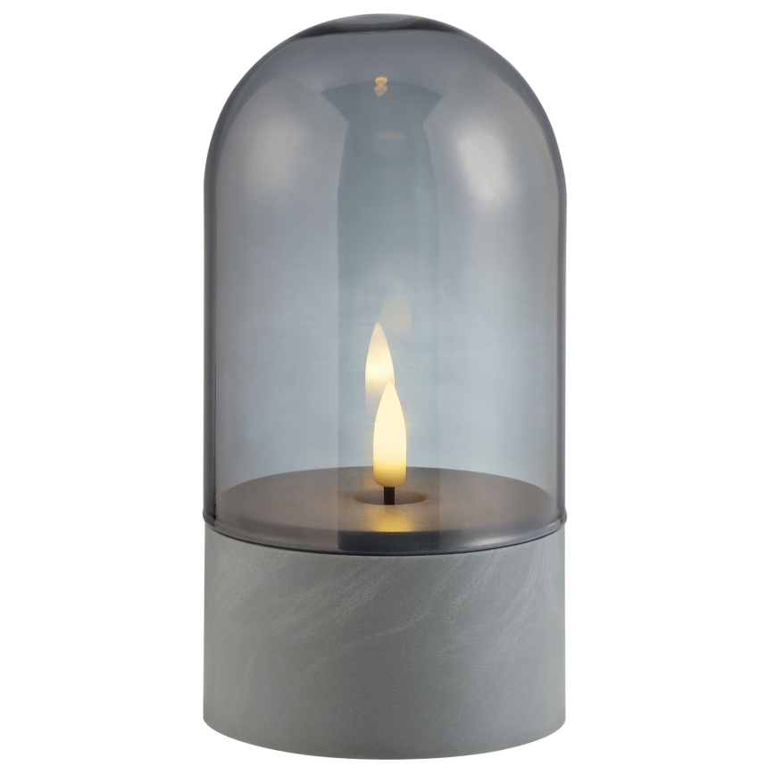 Brilliant - 2er-Set LED-Kerzen ILLUSION LED/2xAA IP44 grau/rauchschwarz