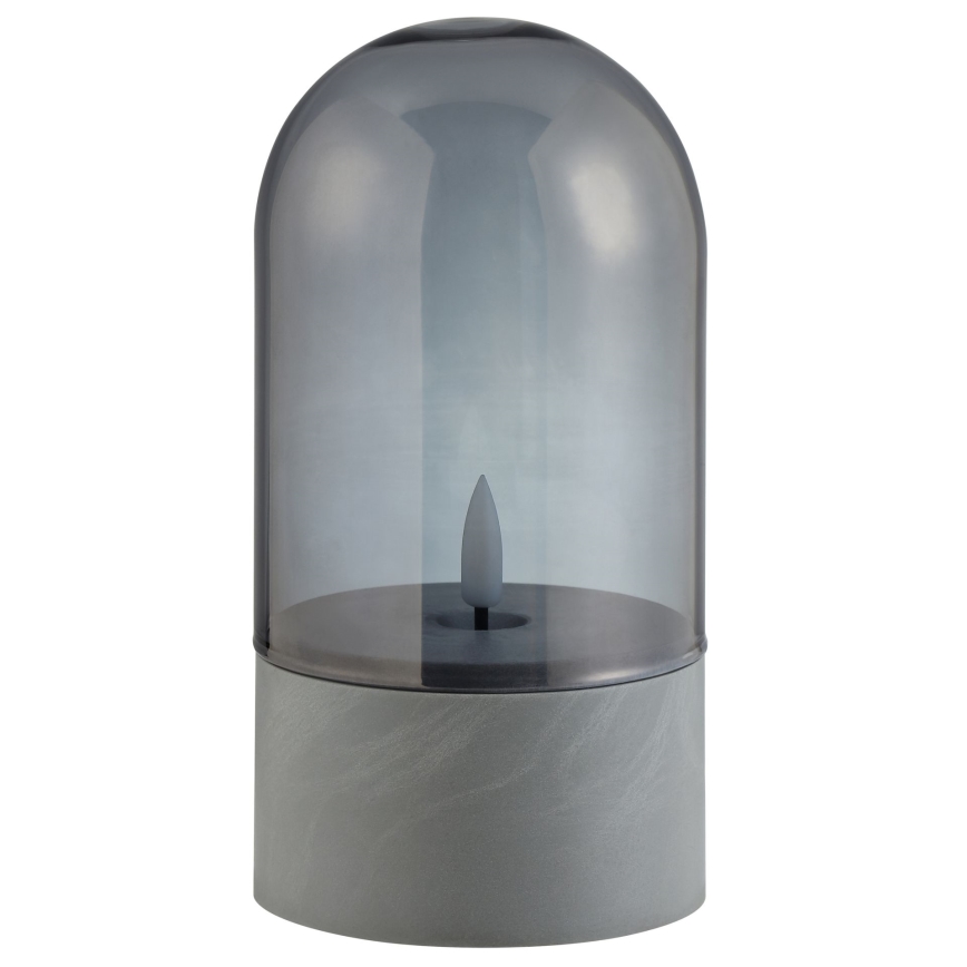 Brilliant - 2er-Set LED-Kerzen ILLUSION LED/2xAA IP44 grau/rauchschwarz