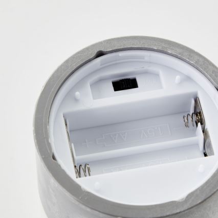 Brilliant - 2er-Set LED-Kerzen ILLUSION LED/2xAA IP44 grau/rauchschwarz
