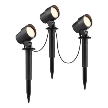 Brilliant - 3er-Set LED-Außenleuchte KAMARA LED/8,5W/230V IP44 schwarz
