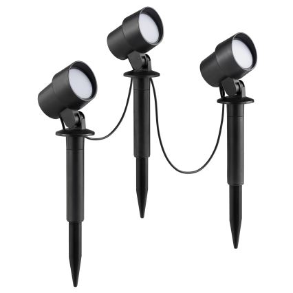 Brilliant - 3er-Set LED-Außenleuchte KAMARA LED/8,5W/230V IP44 schwarz