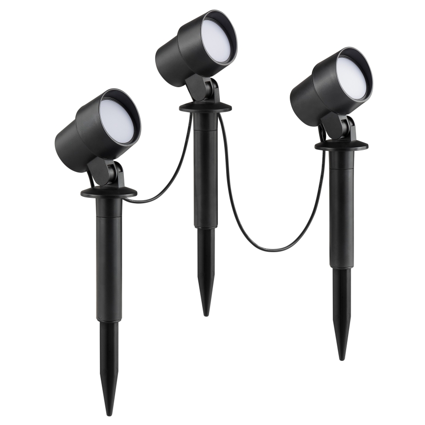 Brilliant - 3er-Set LED-Außenleuchte KAMARA LED/8,5W/230V IP44 schwarz