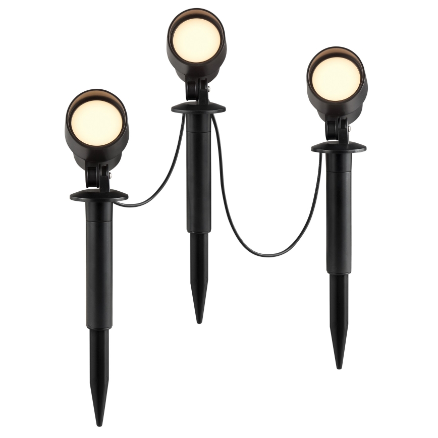Brilliant - 3er-Set LED-Außenleuchte KAMARA LED/8,5W/230V IP44 schwarz