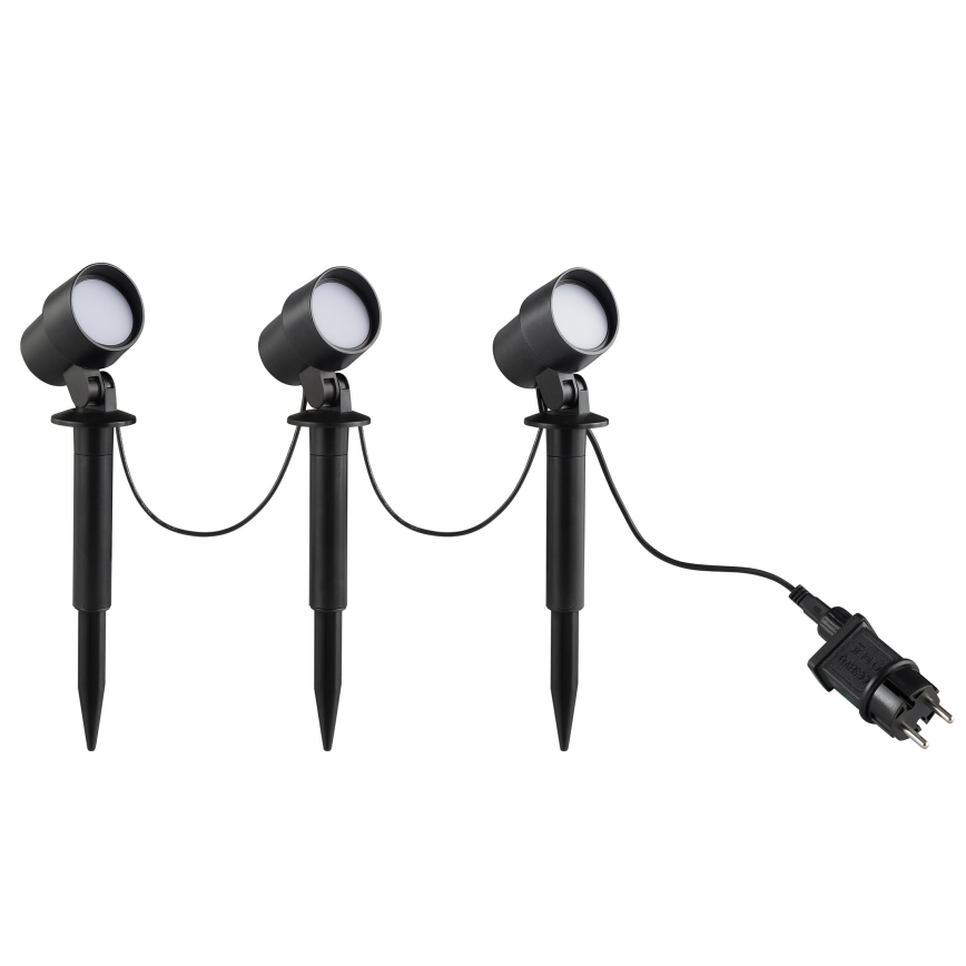 Brilliant - 3er-Set LED-Außenleuchte KAMARA LED/8,5W/230V IP44 schwarz