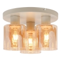 Brilliant - Aufputz-Deckenleuchte LYSKA 3×E27/20W/230V Ø 31 cm creme/rauchbeige