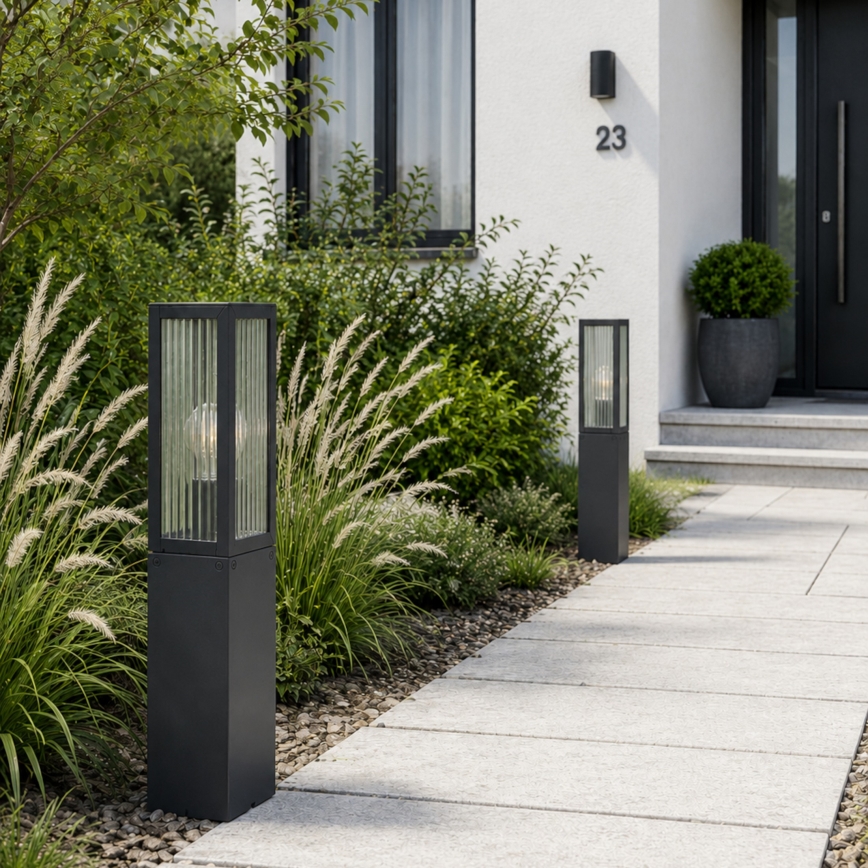 Brilliant - Außenleuchte GETTA 1xE27/20W/230V 50 cm IP44 schwarz