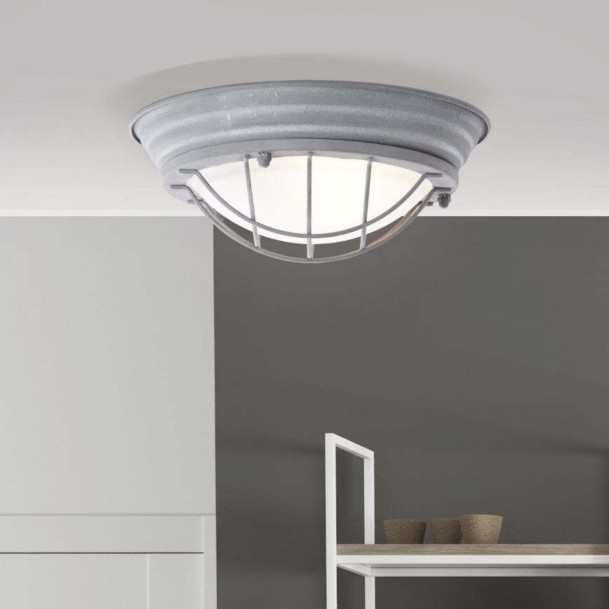 Brilliant - Deckenleuchte TYPHOON 1xE27/30W/230V Ø 29 cm grau