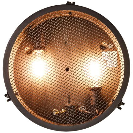 Brilliant - Deckenleuchte ZOIS 2xE27/28W/230V Ø 34 cm schwarz