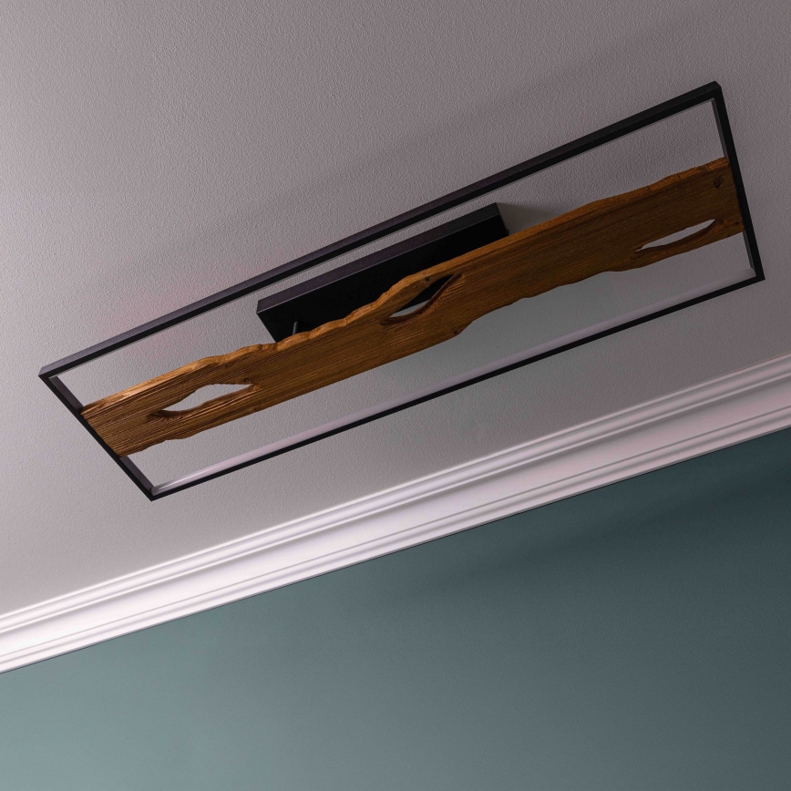 Brilliant - Dimmbare LED-Deckenleuchte CHAUMONT LED/48W/230V Gummibaum - FSC-zertifiziert