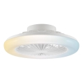 Brilliant - dimmbare LED-Deckenleuchte mit Ventilator MONTERO LED/20W/230V 2700-6500K Ø 42 cm weiß + Fernbedienung